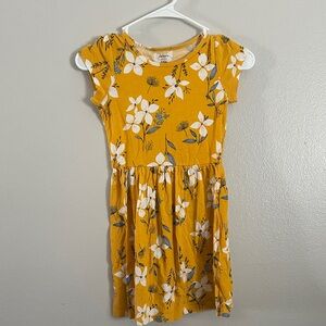 Charming Yellow Floral Kids Dress